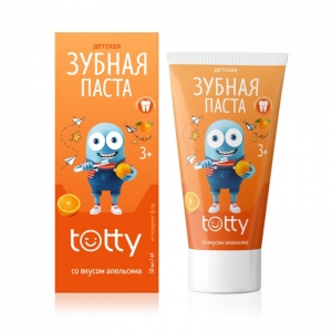 Детская зубная паста TOTTY со вкусом апельсина 3+, 50 мл
